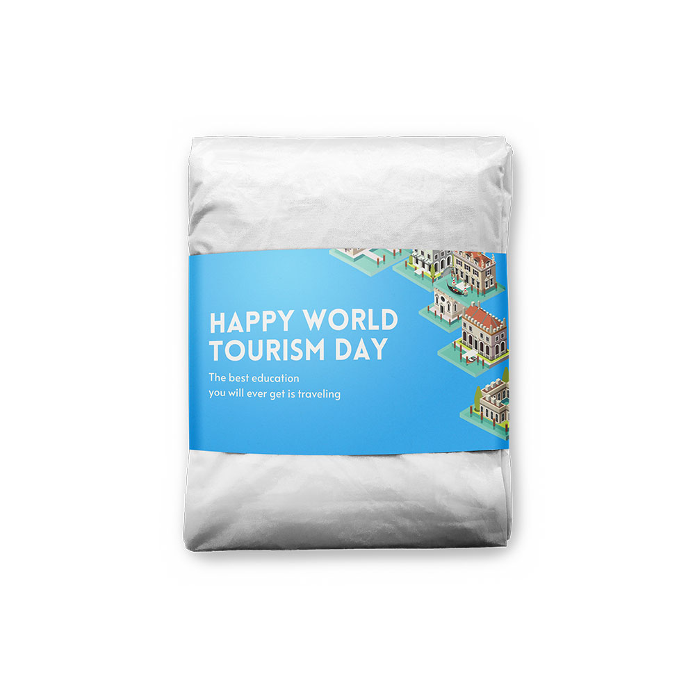 Pasted label example for packaging